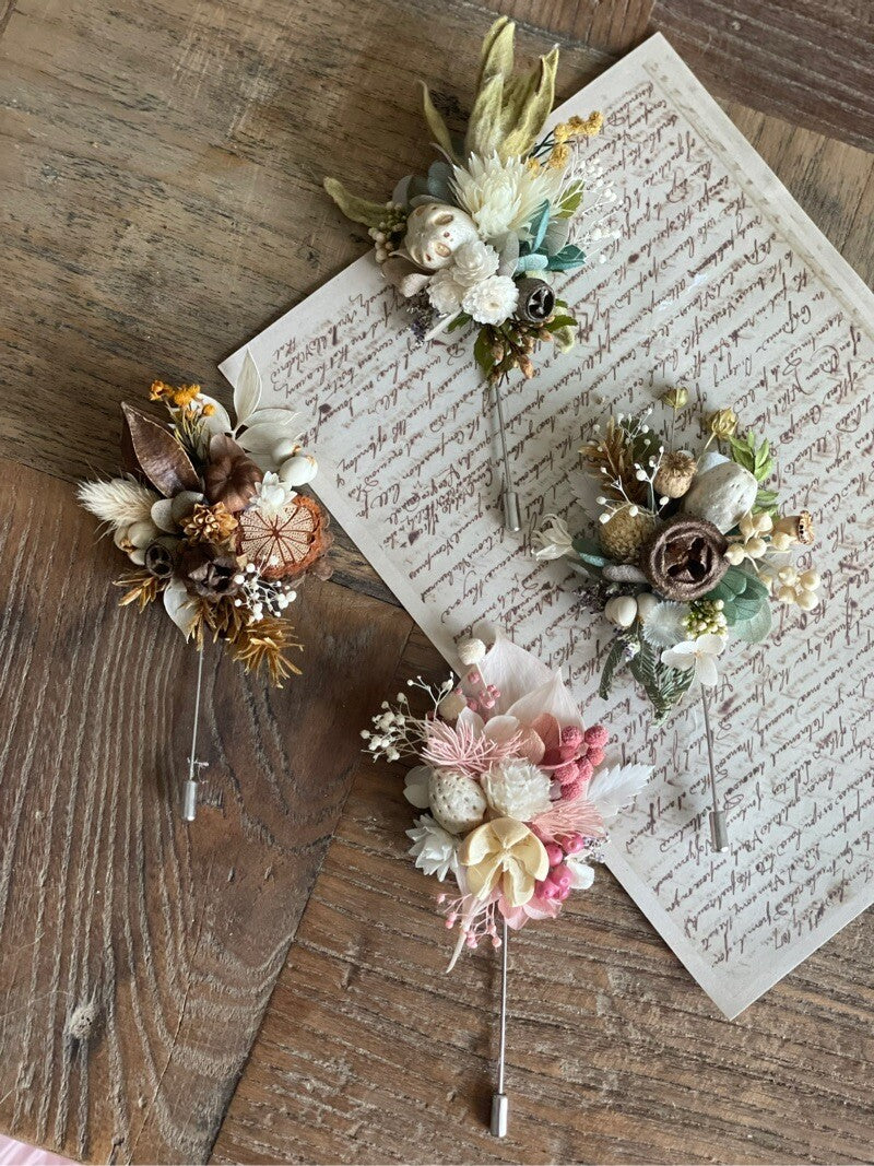 Handmade Pressed Flower Brooch with Real Dried Plants - My Store