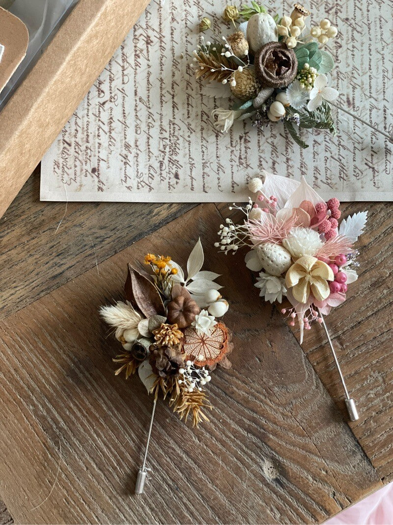 Handmade Pressed Flower Brooch with Real Dried Plants - My Store