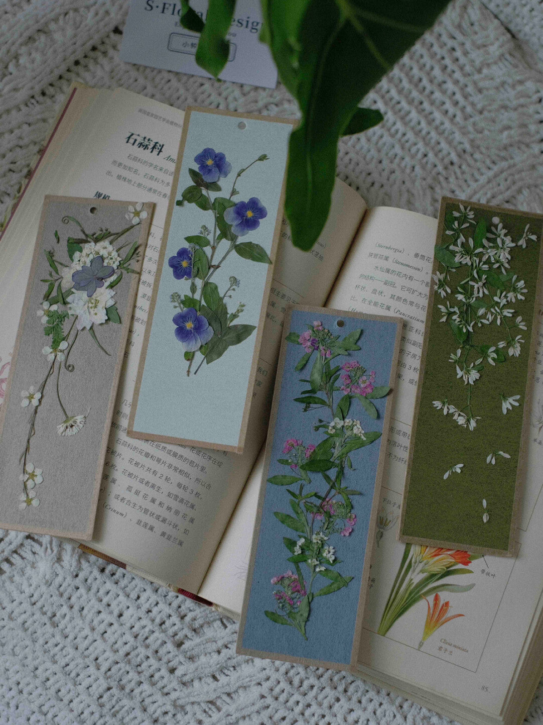 Original Handmade Vintage Pressed Flower Bookmark Gift - My Store