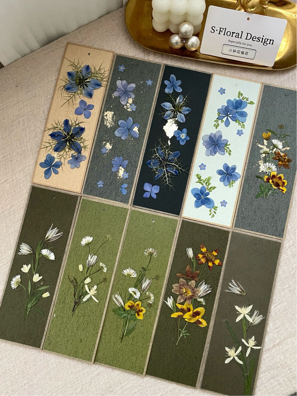 Original Handmade Vintage Pressed Flower Bookmark Gift - My Store