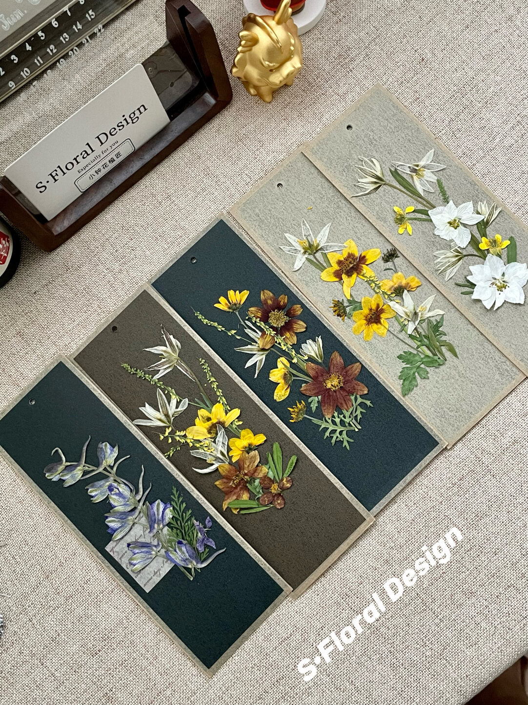 Original Handmade Vintage Pressed Flower Bookmark Gift - My Store