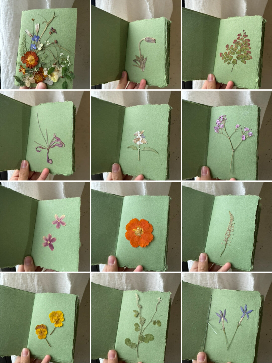 Handmade Original Pressed Flower Planner – Custom DIY Botanical Journal - My Store