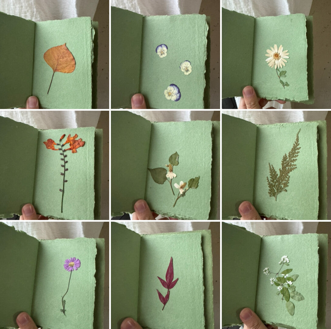Handmade Original Pressed Flower Planner – Custom DIY Botanical Journal - My Store