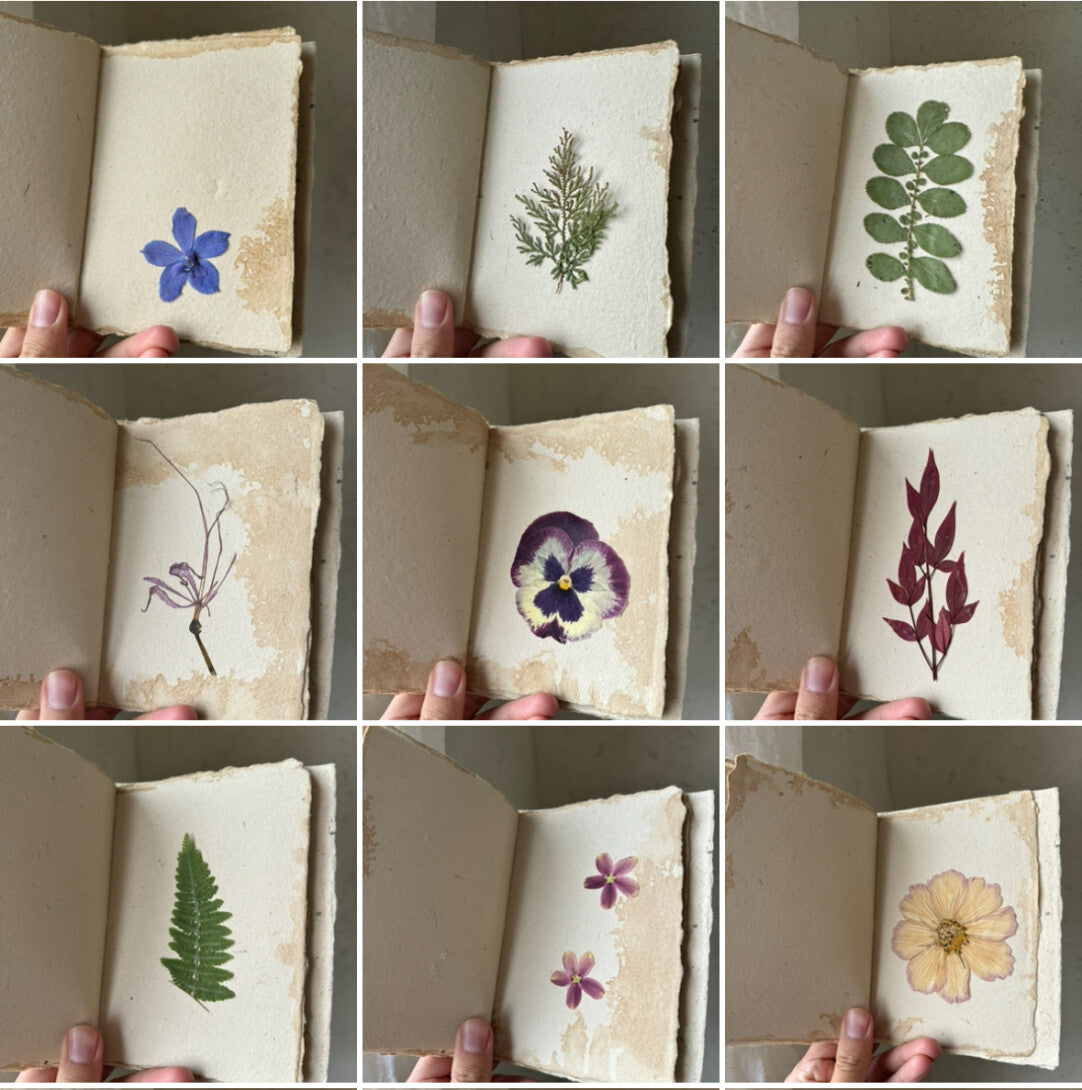 Handmade Original Pressed Flower Planner – Custom DIY Botanical Journal - My Store