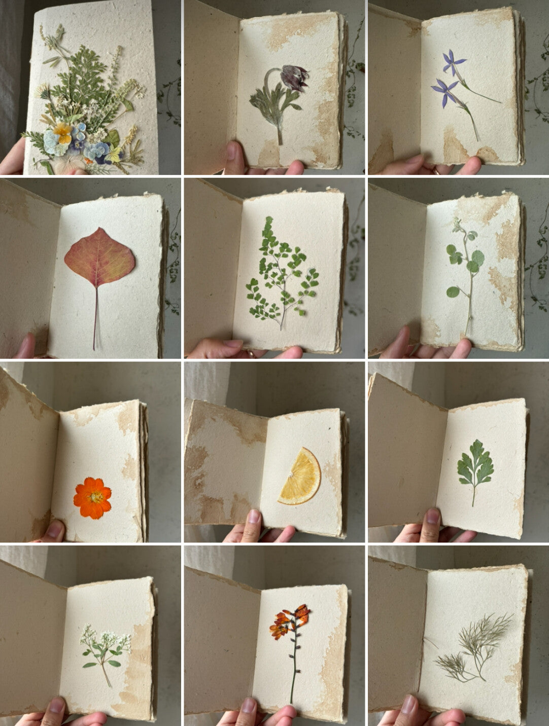 Handmade Original Pressed Flower Planner – Custom DIY Botanical Journal - My Store