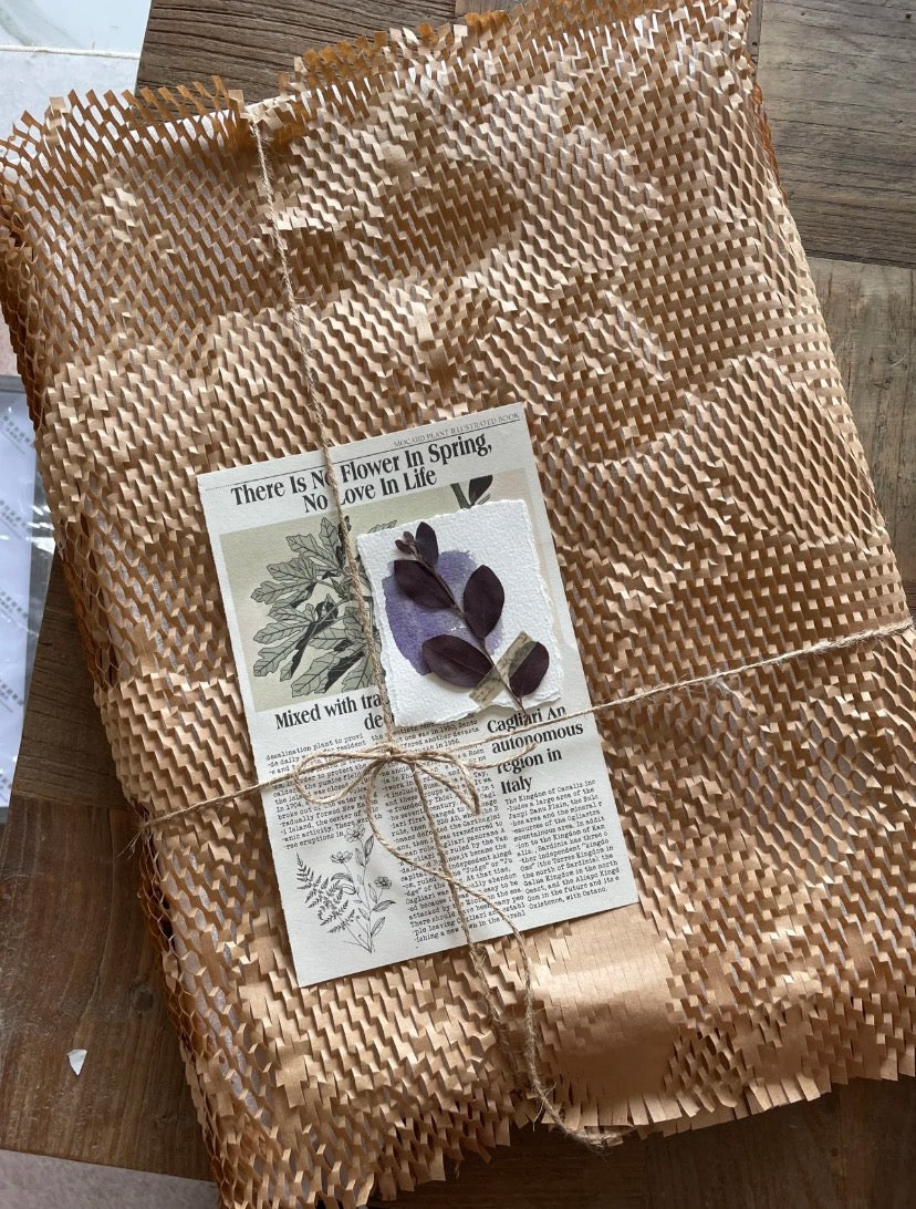 Original Botanical Dried Flower Frame Drawing with Oil Pastel in Earth Tones – 16 Inches - My Store