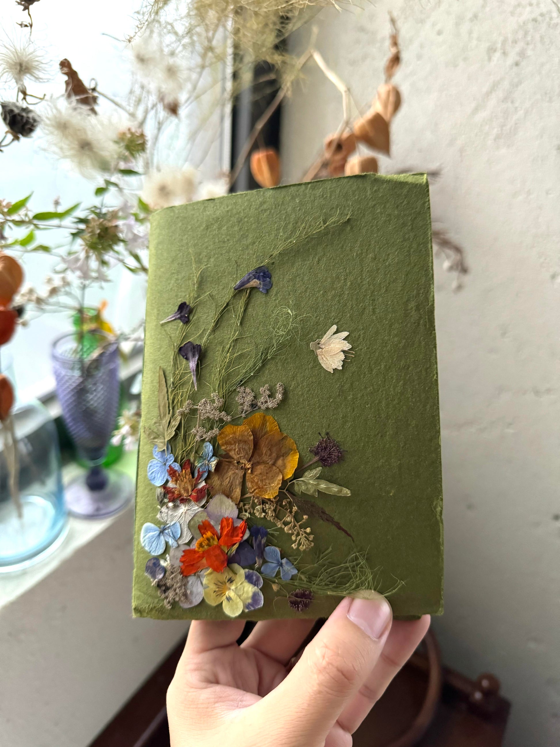 Handmade Original Pressed Flower Planner – Custom DIY Botanical Journal - My Store