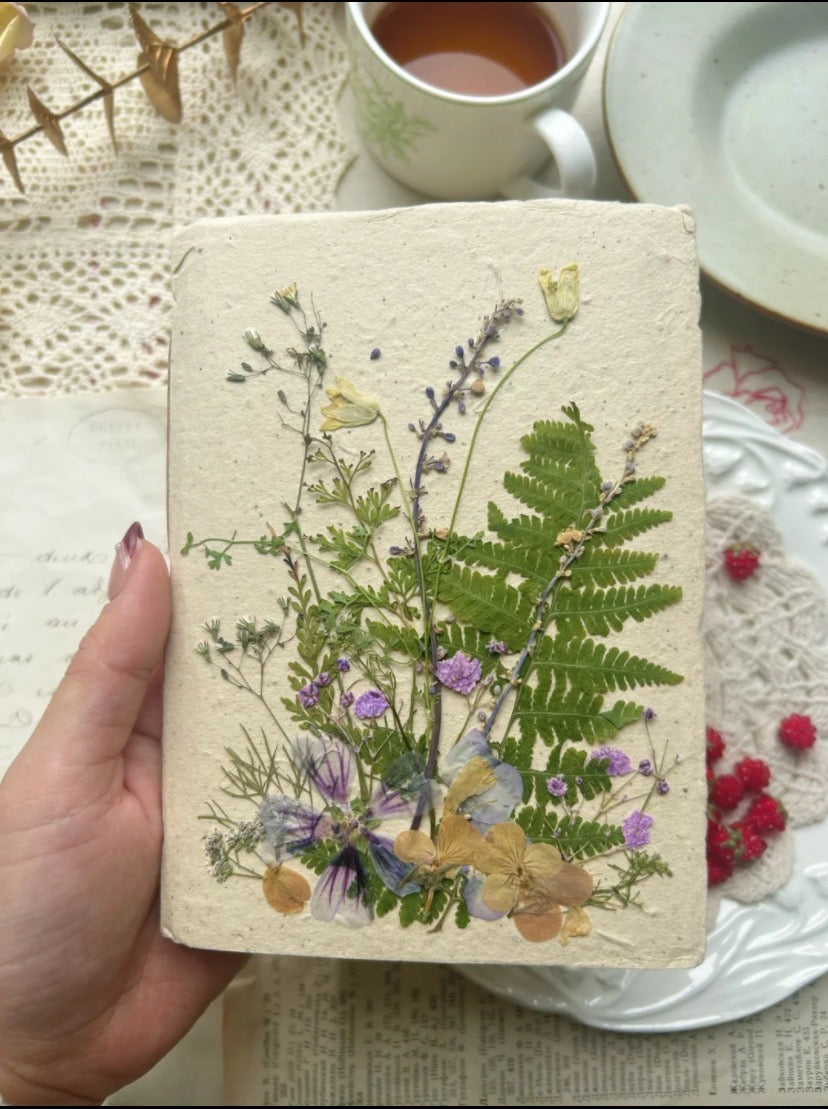 Handmade Original Pressed Flower Planner – Custom DIY Botanical Journal - My Store