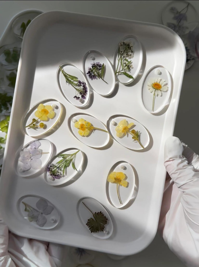 Resin Pressed Flower & Dried Flower Specimen Pendant Keychain Creative DIY Gift - My Store